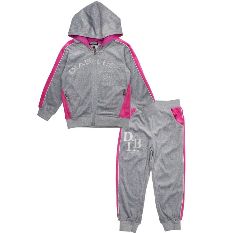 Picture of LOB1206-VELVET FEEL GIRLS TRACKSUIT / JOGGING (4-15YEARS)